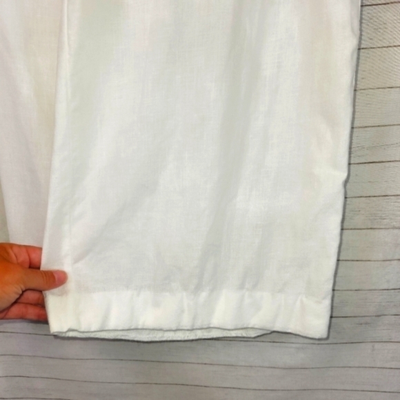 ATHLETA CABO LINEN WIDE LEG WHITE PANTS, SZ 14 - Picture 3 of 11